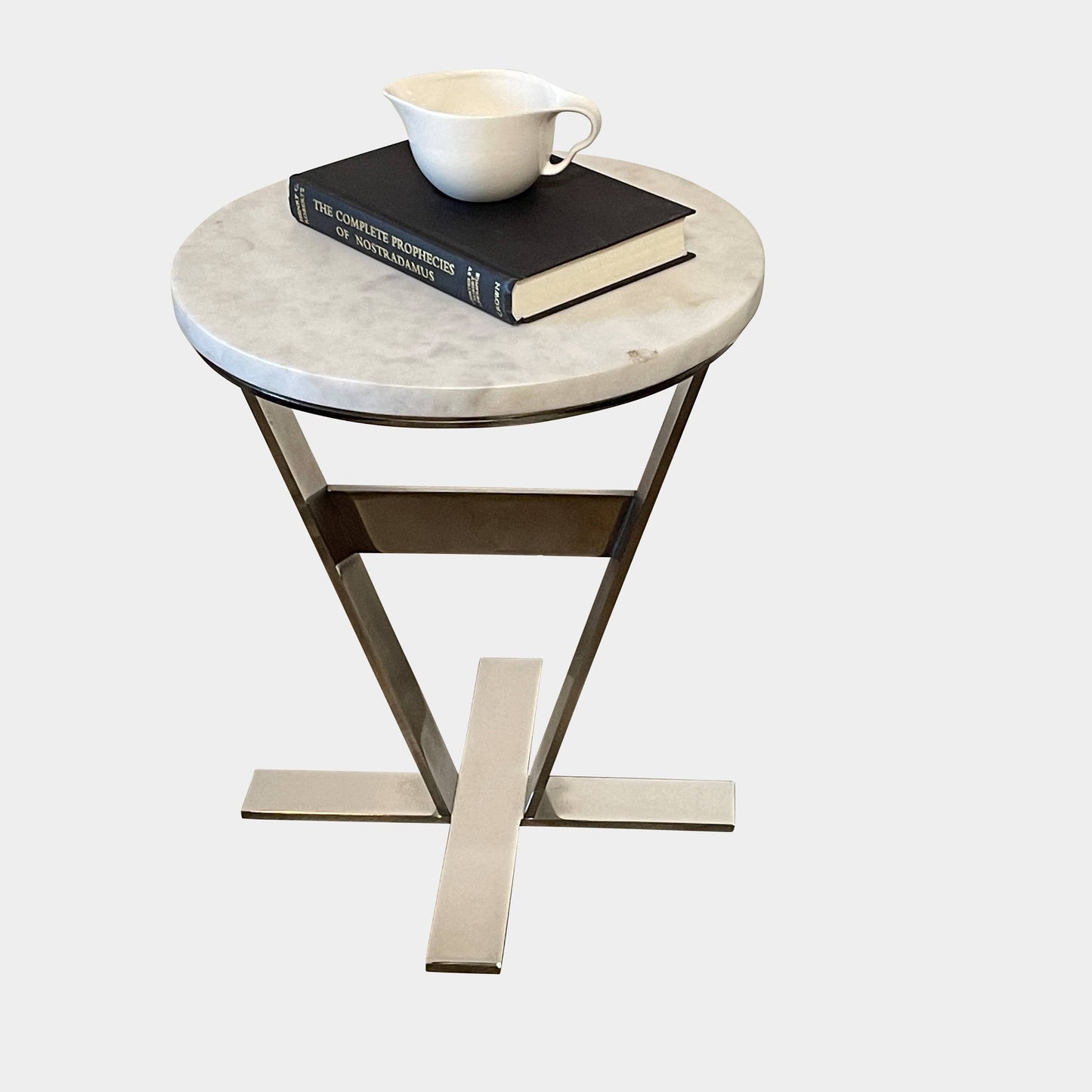Table d'appoint avec plateau en marbre