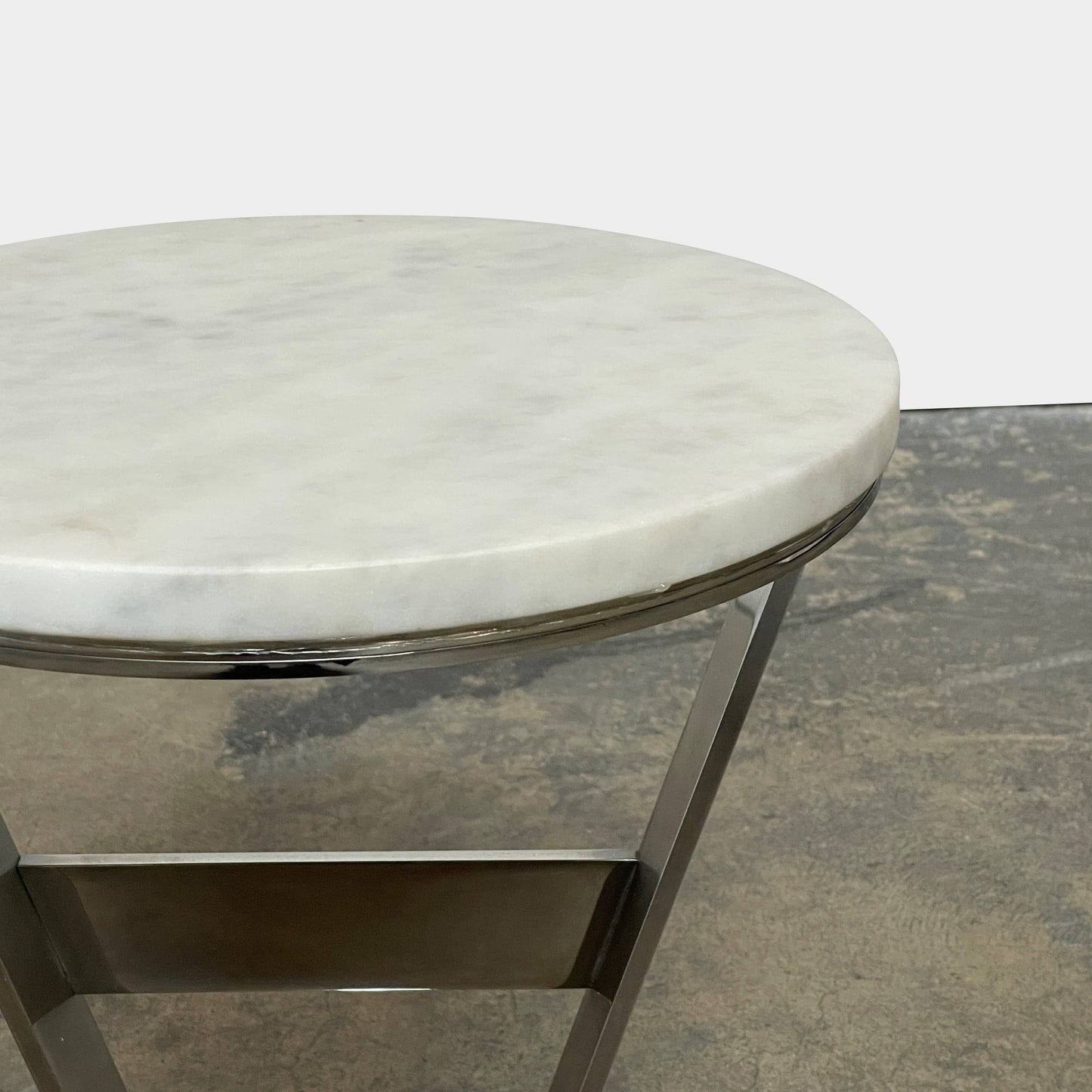Table d'appoint avec plateau en marbre