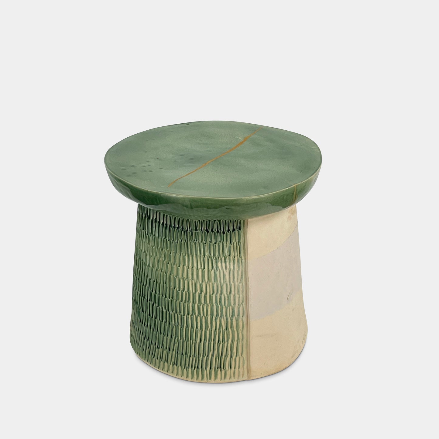 Table d'appoint en céramique Allyn Davis, céladon