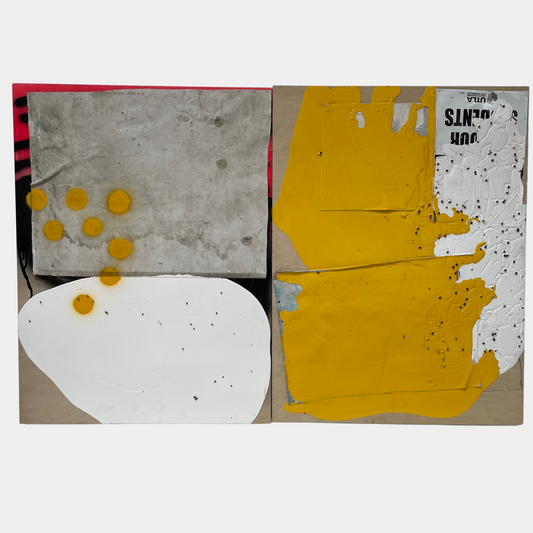 Allison Caesar, Peinture diptyque en techniques mixtes : Avant notre rencontre